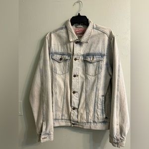 Light stone wash denim brooklyn cloth Jean jacket large size